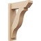 Ekena Millwork 6-in W x 18-in D x 26-in H Funston Slat Rough Cedar Woodgrain TimberThane Outlooker, Primed Tan OUTUR060X18X26FST24RCPR - alternate 1